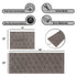 Silver Diamond - Machine Washable 2 Piece Premium Turkish Kitchen Rug Set with Non Slip TPR Backing