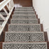 Anastacia Dark Gray Stair Tread Premium Turkish Rugs Machine Washable with Rubber Backing