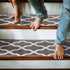 Beatrice Gray/White Authentic Turkish Premium Quality Stair Rugs - Medium Pile - Machine Washable Indoor Carpet Stair Treads-Multi Pack Sets With TPE Backing