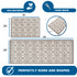 Gray Maze - Machine Washable 2 Piece Premium Turkish Kitchen Rug Set with Non Slip TPR Backing