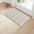 Elanor Gray Entryway Indoor Front Door Authentic Turkish Premium Quality Rugs Washable Boho Entrance Mat with Non Slip TPE Backing