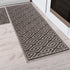 Silver Diamond - Machine Washable 2 Piece Premium Turkish Kitchen Rug Set with Non Slip TPR Backing