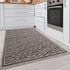 Silver Diamond - Machine Washable 2 Piece Premium Turkish Kitchen Rug Set with Non Slip TPR Backing