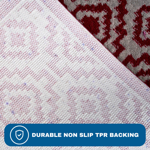 Red Bodrum - Premium Turkish Bathroom Rug Set