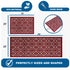 Red Bodrum - Premium Turkish Bathroom Rug Set