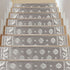 Ajnur Gray/White Authentic Turkish Premium Quality Stair Rugs - Medium Pile - Machine Washable Indoor Carpet Stair Treads-Multi Pack Sets With TPE Backing