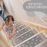 Ajnur Gray/White Authentic Turkish Premium Quality Stair Rugs - Medium Pile - Machine Washable Indoor Carpet Stair Treads-Multi Pack Sets With TPE Backing