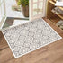 Floral Aura Entryway Indoor Front Door Premium Turkish Rugs Washable Entrance Mat for Traction Support with Non Slip TPE Backing