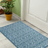 Blue Arcai Entryway Indoor Front Door Authentic Turkish Premium Quality Rugs Washable Boho Entrance Mat with Non Slip TPE Backing