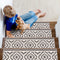 Camilla Gray/White Authentic Turkish Premium Quality Stair Rugs - Medium Pile - Machine Washable Indoor Carpet Stair Treads-Multi Pack Sets With TPE Backing