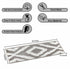White/Gray Bella Premium Turkish Carpet Stair Treads Machine Washable with TPR Backing-Multi pack sets