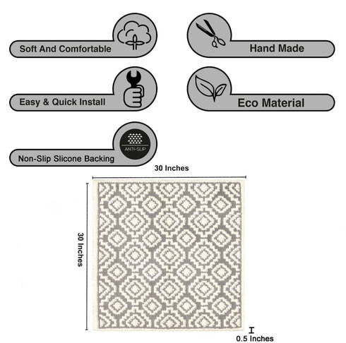 Floral Aura Entryway Indoor Front Door Premium Turkish Rugs Washable Entrance Mat for Traction Support with Non Slip TPE Backing