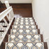 White/Brown Shag Stair Tread Rugs Machine Washable with Rubber Backing