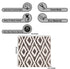 Meadow Gray & White Geometric Indoor Front Door Rug Washable Indoor Doormat for Entrance with Non Slip Rubber Backing
