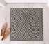 Dark Gray Entryway Indoor Front Door Rugs Washable Diamond Indoor Doormat with Non Slip Rubber Backing