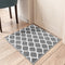 Gray & White Modern Indoor Front Door Rug Washable Indoor Doormat for Entrance with Non Slip Rubber Backing