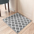 Gray & White Modern Indoor Front Door Rug Washable Indoor Doormat for Entrance with Non Slip Rubber Backing