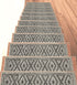 Machine Washable Dark Gray Diamond Stair Treads with Rubber Backing