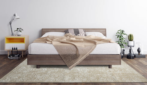 Sofia Rugs 8' x 10' Beige and Cream Area Rug Atlantis Collection; Cream Beige Abstract Area Rug for Mid-Century, Modern and Farmhouse Decor; Stain Resistant Beige Rugs for Living Room, Kitchen or Bedroom