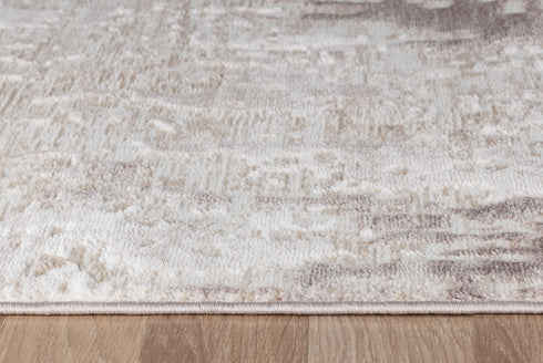 2' x 3' Water Aura Cream Beige Modern Wavy Area Rug