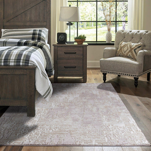 5' x 7' Water Aura Cream Beige Modern Wavy Area Rug