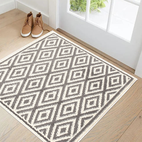 Light Aura Entryway Indoor Front Door Rugs Washable Indoor Doormat for Entrance with Non Slip Rubber Backing
