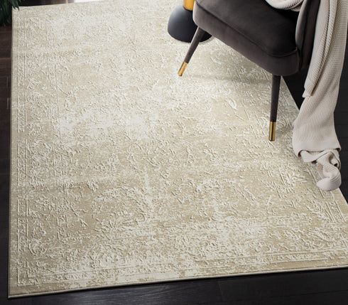 Sofia Rugs 8' x 10' Beige and Cream Area Rug Atlantis Collection; Cream Beige Abstract Area Rug for Mid-Century, Modern and Farmhouse Decor; Stain Resistant Beige Rugs for Living Room, Kitchen or Bedroom