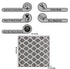 Gray & White Modern Indoor Front Door Rug Washable Indoor Doormat for Entrance with Non Slip Rubber Backing