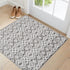 Aztec Gray & White Floral Indoor Front Door Rug Washable Indoor Doormat for Entrance with Non Slip Rubber Backing
