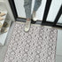 Aztec Gray & White Floral Indoor Front Door Rug Washable Indoor Doormat for Entrance with Non Slip Rubber Backing