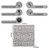Water Oak Gray & White Geometric Indoor Front Door Rug Washable Indoor Doormat for Entrance with Non Slip Rubber Backing