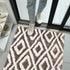 Meadow Gray & White Geometric Indoor Front Door Rug Washable Indoor Doormat for Entrance with Non Slip Rubber Backing