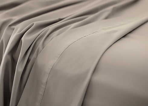 Signature 100% Cotton Sheets - 4 Piece - Sheet & Pillowcase Sets - Grey Sheets Queen Set - Hotel Luxury - Organic Cotton Sheets - Cooling Sheets - Extra Soft - Queen Bed Set - Deep Pocket Queen Sheets