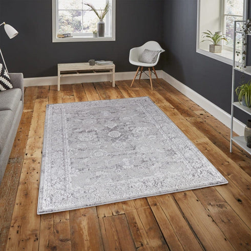 2' x 3' Light Gray Farmhouse Area Rug