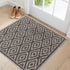 Dark Gray Entryway Indoor Front Door Rugs Washable Diamond Indoor Doormat with Non Slip Rubber Backing