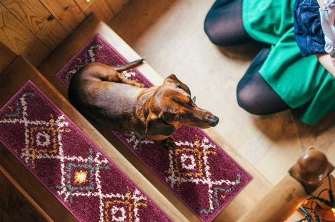 Purple Aura - Deep Pile Indoor Stair Treads with Double Sided Tape
