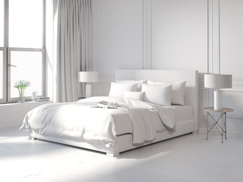 Signature 100% Cotton Sheets - 4 Piece - Sheet & Pillowcase Sets - White Sheets - Twin Bed Sheets - Hotel Luxury - Organic Cotton Sheets - Cooling Sheets - Extra Soft - White Twin Sheets