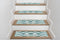 Meadow - Blue Turkish Premium Quality Stair Rugs Geometric Indoor Stair Treads Machine Washable