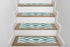 Meadow - Blue Turkish Premium Quality Stair Rugs Geometric Indoor Stair Treads Machine Washable