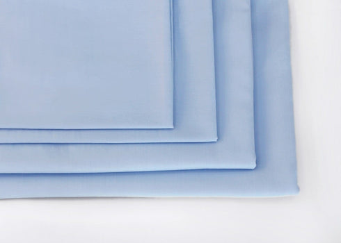 Signature 100% Cotton Sheets - 4 Piece - Sheet & Pillowcase Sets - Light Blue Sheets - Queen Bed Set - Hotel Luxury - Organic Cotton Sheets - Cooling Sheets - Extra Soft - Deep Pocket Queen Sheets
