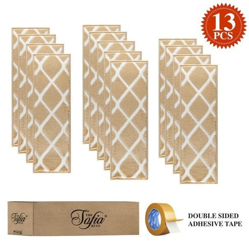 Beige Willow Premium Turkish Quality Soft Stair Treads for wooden steps