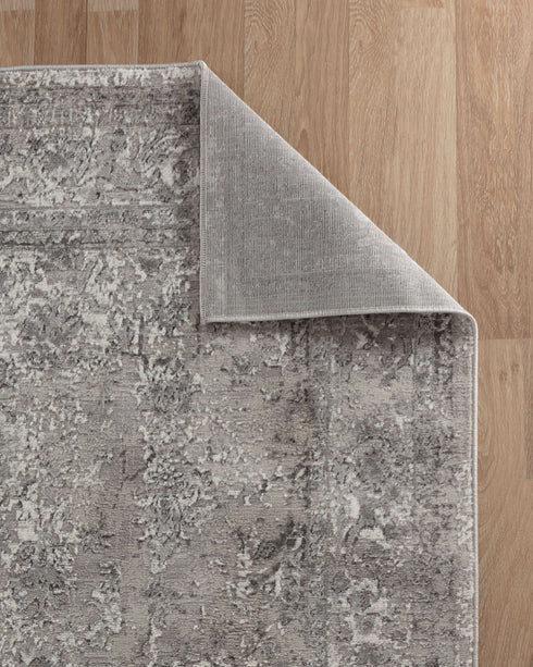 Anatolia's Tomb Gray Low Pile Distressed Area Rug