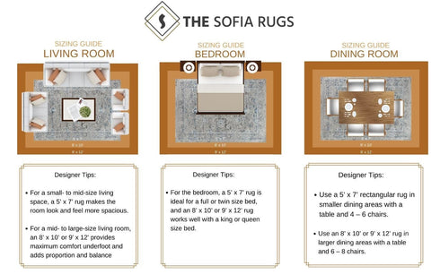 Light Grey & Blue Farmhouse Area Rug