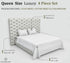 Signature 100% Cotton Sheets - 4 Piece - Sheet & Pillowcase Sets - White Sheets - Queen Bed Set - Hotel Luxury - Organic Cotton Sheets - Cooling Sheets - Extra Soft - Deep Pocket Queen Sheets