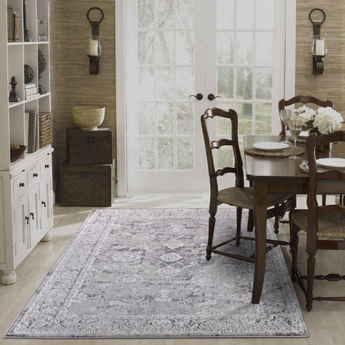 8' x 10' Light Gray Farmhouse Area Rug
