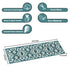 Aztec Blue Low Pile Indoor Stair Treads (Set of 13 Pack)
