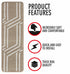 Beige Indoor Carpet Stair Runners (Set of 13)