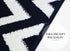 Navy Blue & White Wavy Carpet Stair Treads (Set of 13)