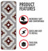 Grey & Red Carpet Stair Runners (Set of 13)