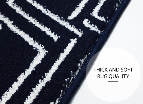 Navy Blue Stair Carpet Treads (Set of 13)